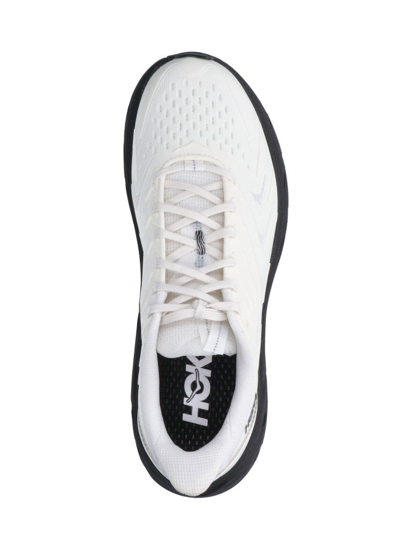 Hoka White Clifton Utl Fabric Sneakers