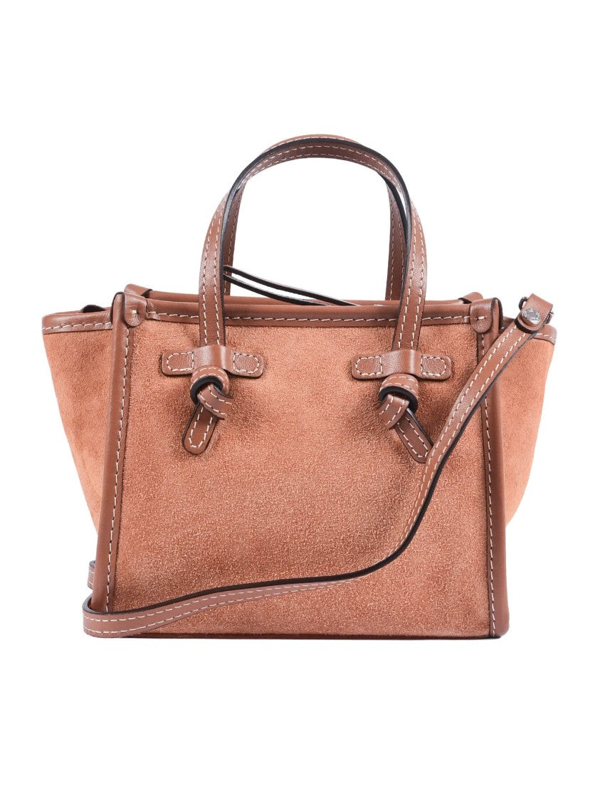 Gianni Chiarini Structured Suede Knot Handbag