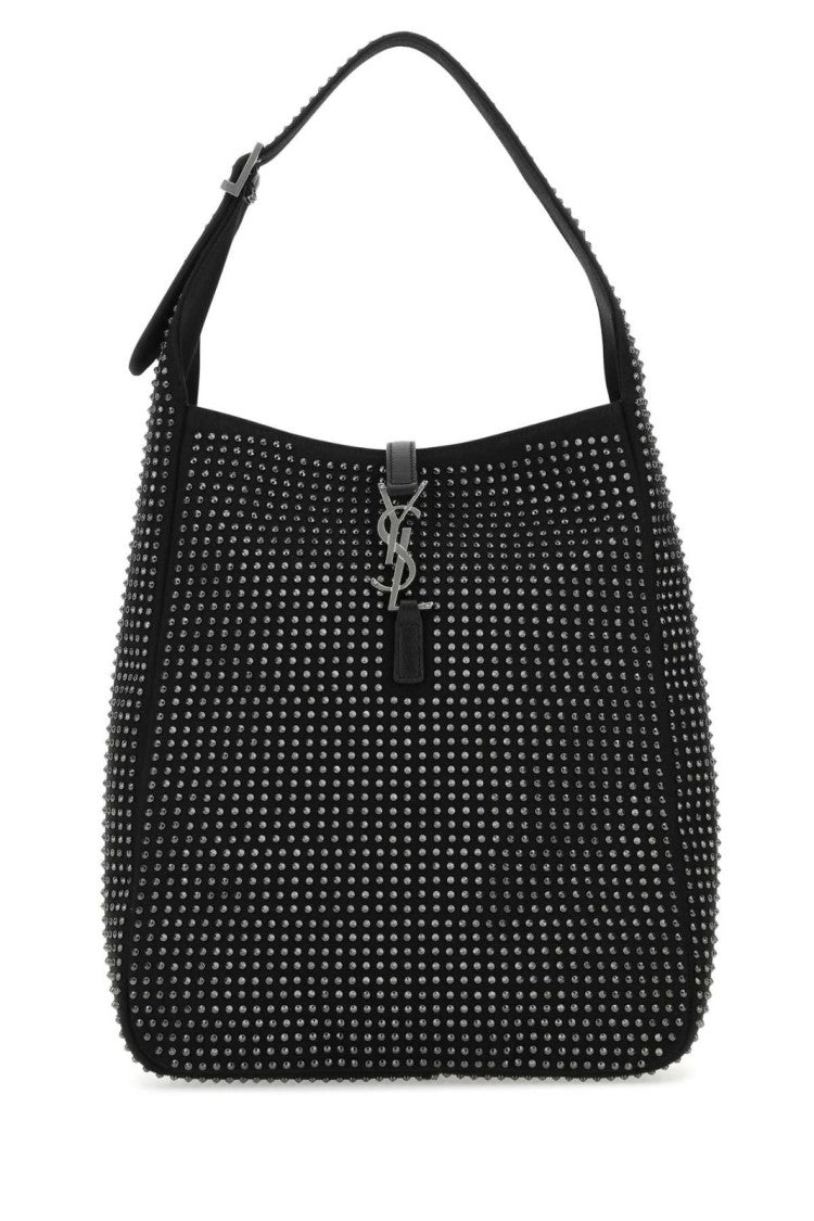 Saint Laurent Structured Black Cotton Bag With Minimalist Design