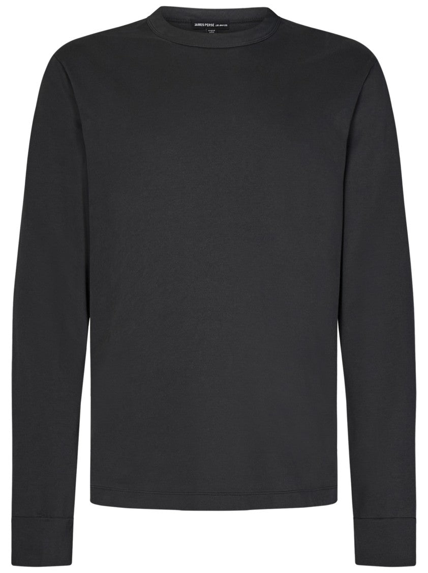 James Perse Long-Sleeved T-Shirt With Classic Crew Neckline