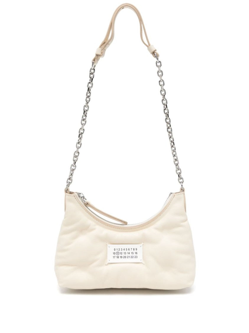 Maison Margiela Quilted Nappa Leather Hobo Bag With Chain Strap
