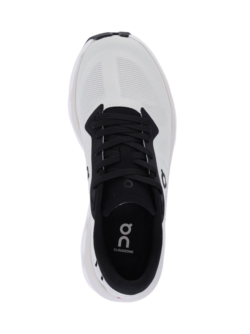 On White Cloudzone Minimalist Fabric Sneakers
