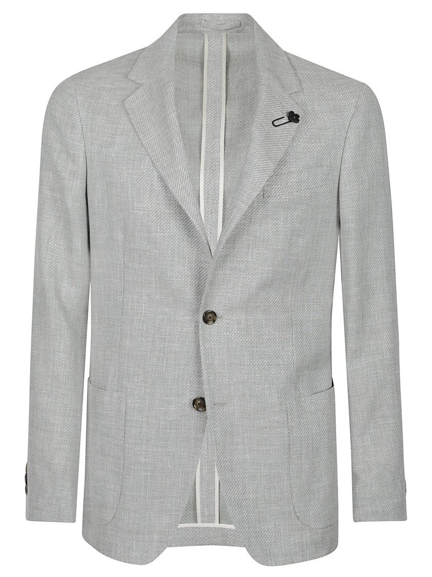 Lardini Roma Textured Virgin Wool-Blend Blazer