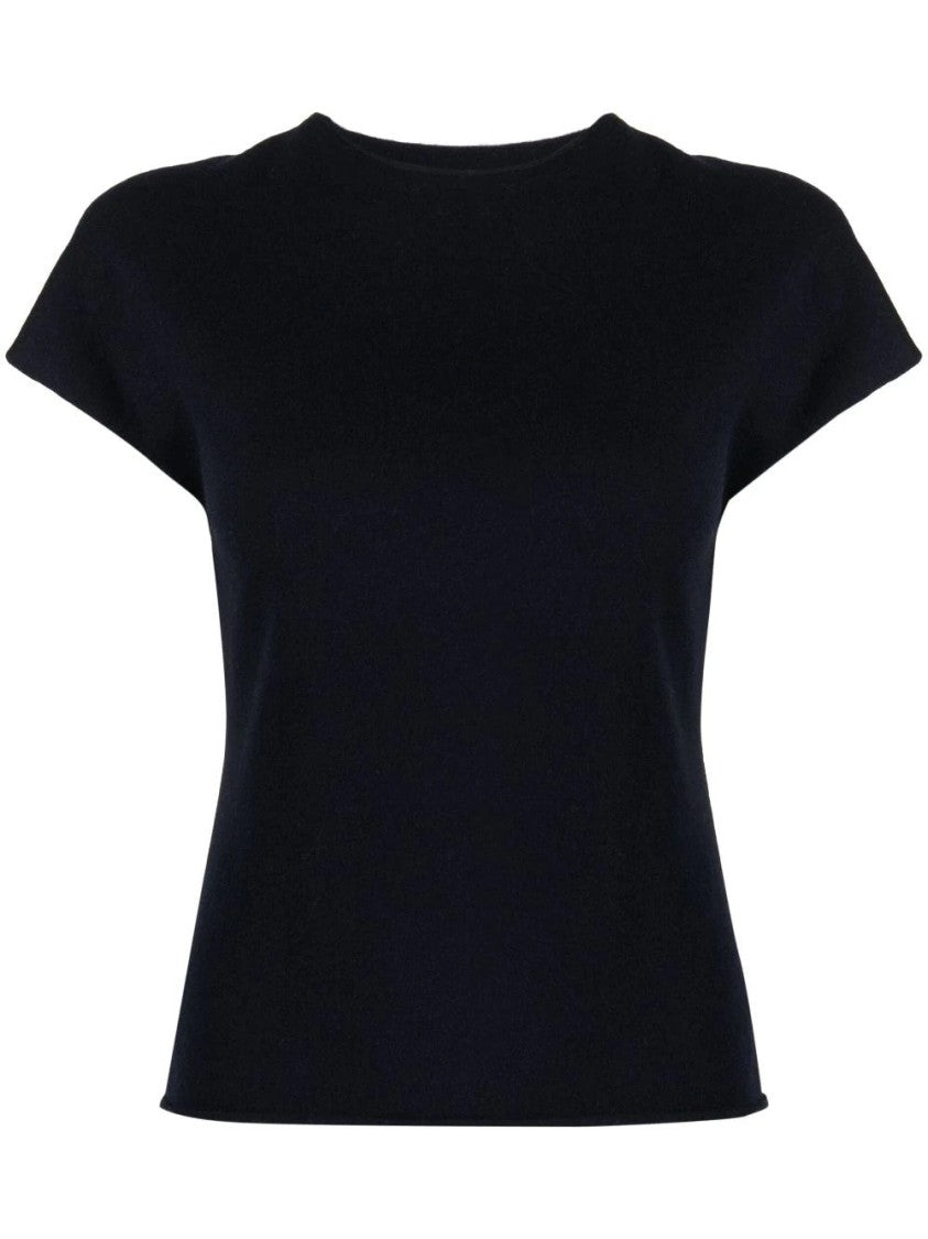 Vince Short Sleeve Wool And Cashmere Tee