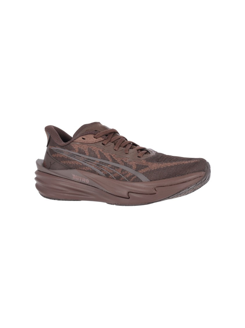 Puma White Sculpted Sole Tonal Overlay Sneakers
