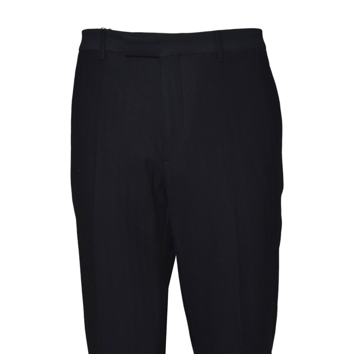 Etro Black Jacquard Striped Evening Pants