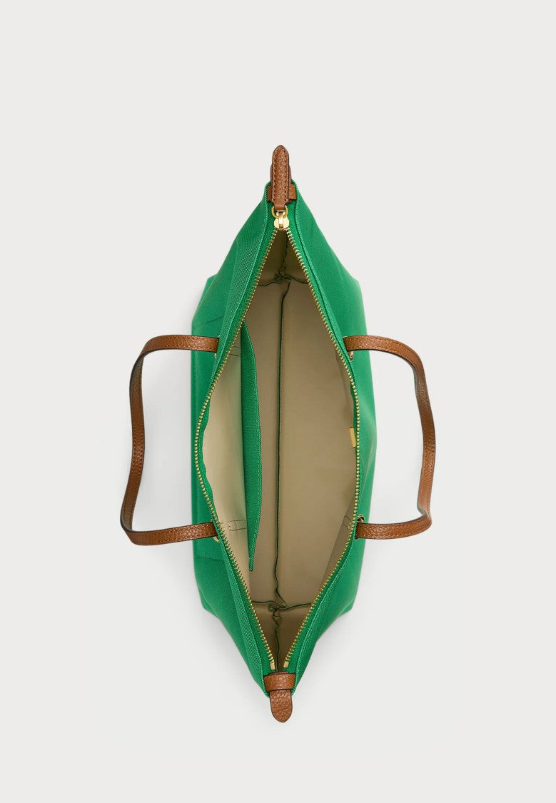 Lauren Ralph Lauren Green Recycled Nylon Tote Bag