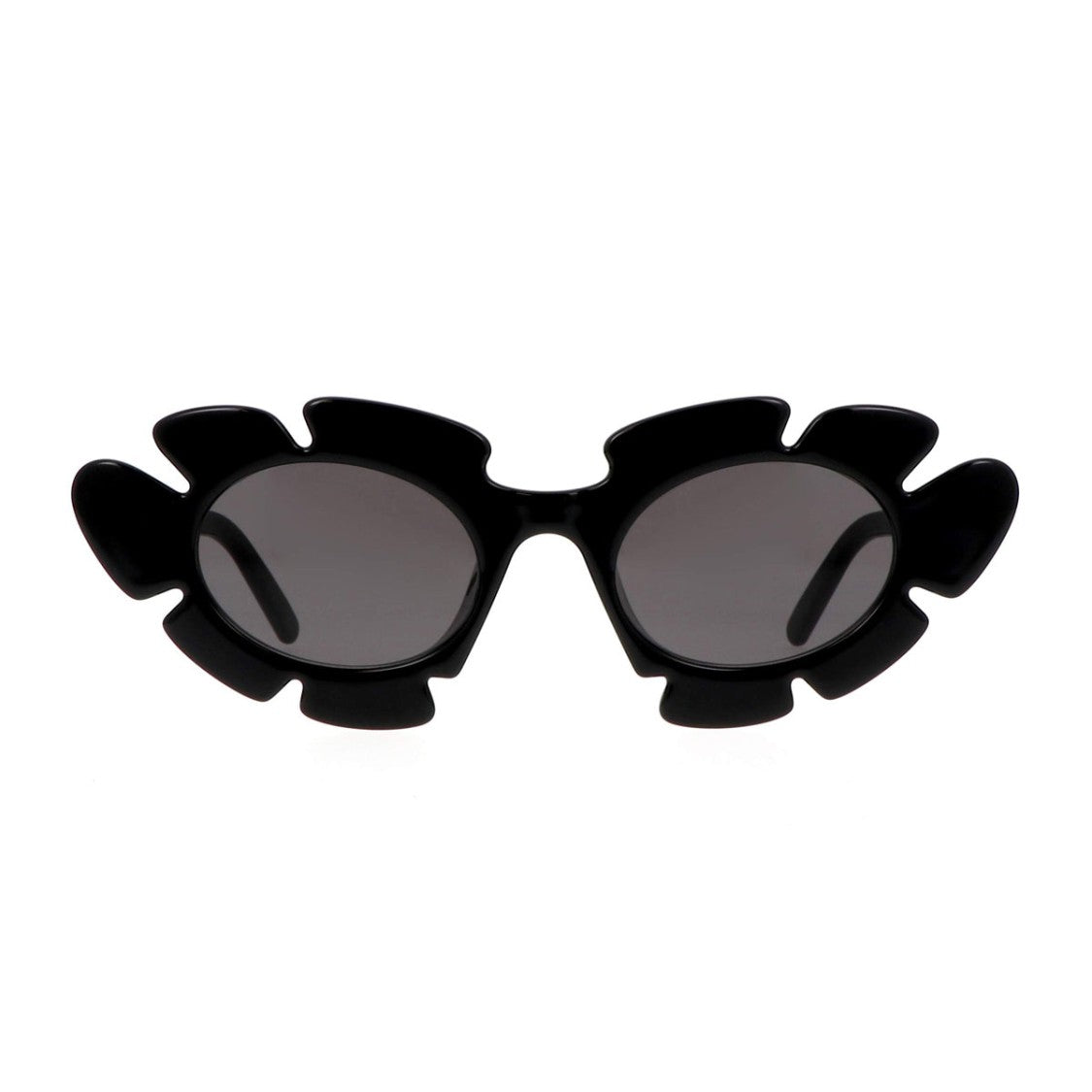 Loewe Black Lw40088u Acetate Sculptural Round Sunglasses