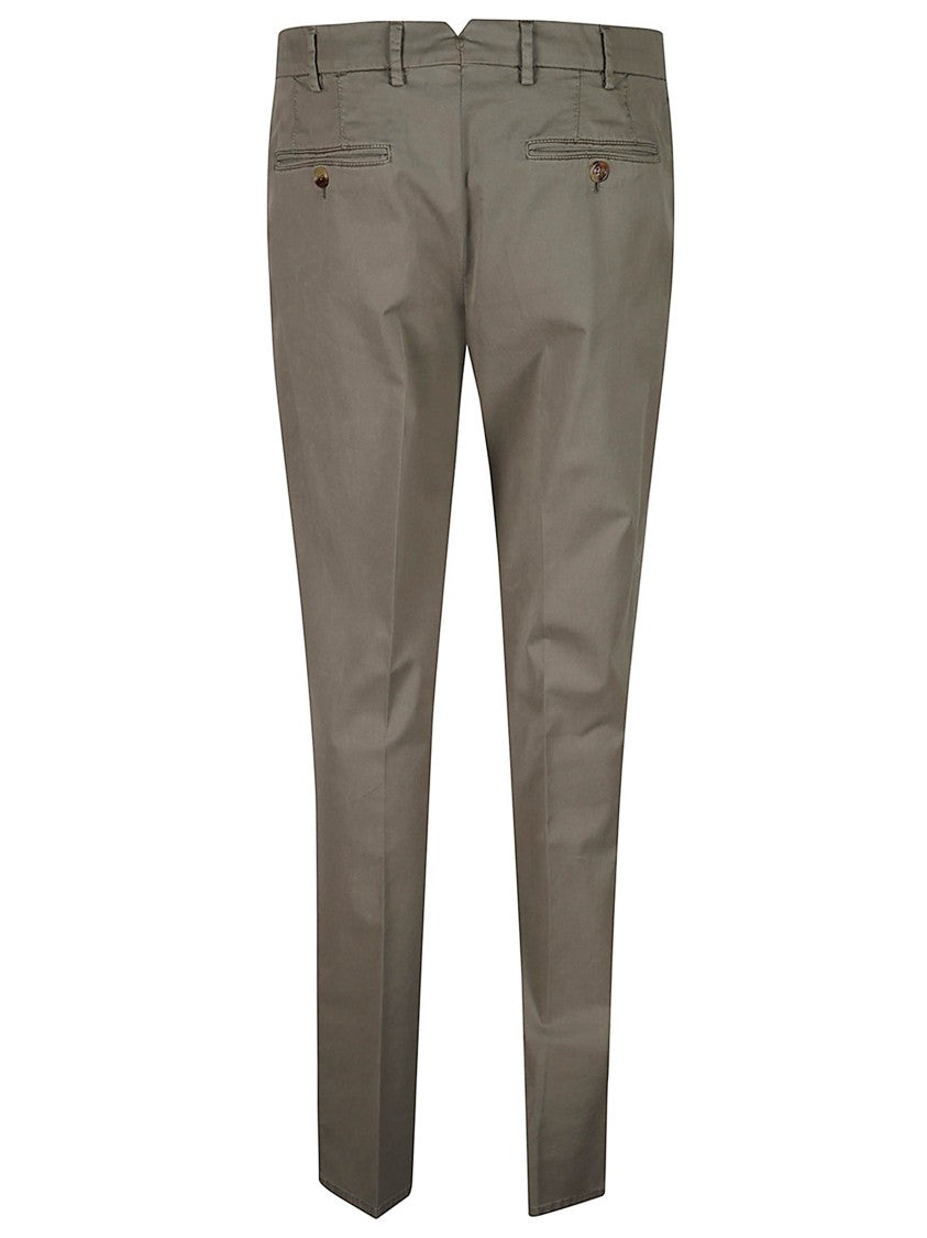 Brunello Cucinelli Tailored Grey Straight-Leg Trousers With Refined Details