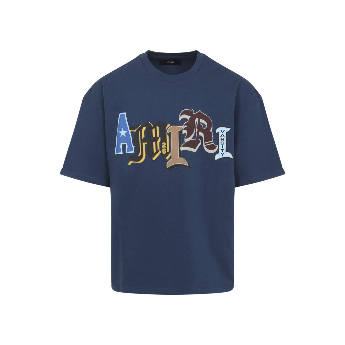 Amiri Relaxed Fit Graphic Printed T-Shirt In Deep Blue