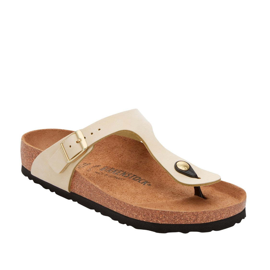 Birkenstock Infradito Gizeh In Nabuk Ecru
