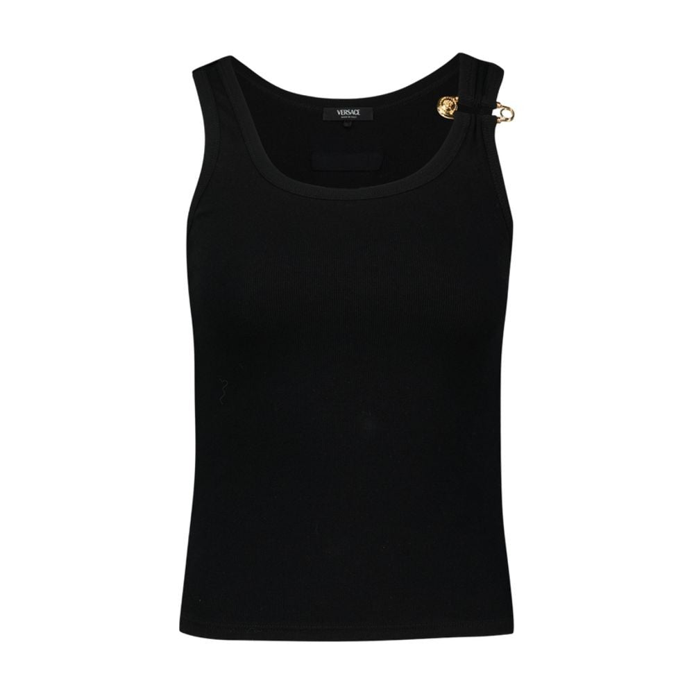 Versace Logo T Shirt - Cotton - Black