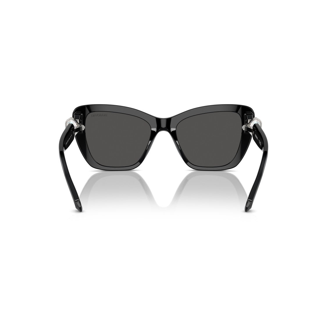 Swarovski 0Sk6018 Oversized Black Cat-Eye Sunglasses With Crystal Embellishments