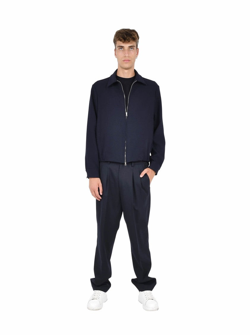 Low Brand Navy Blue Stretch Technical Jacket