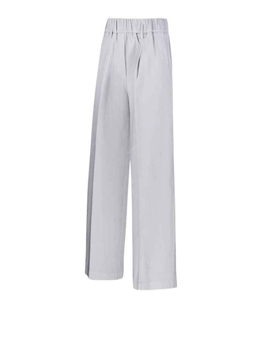 Forte Forte High-Waisted Fluid White Palazzo Pants