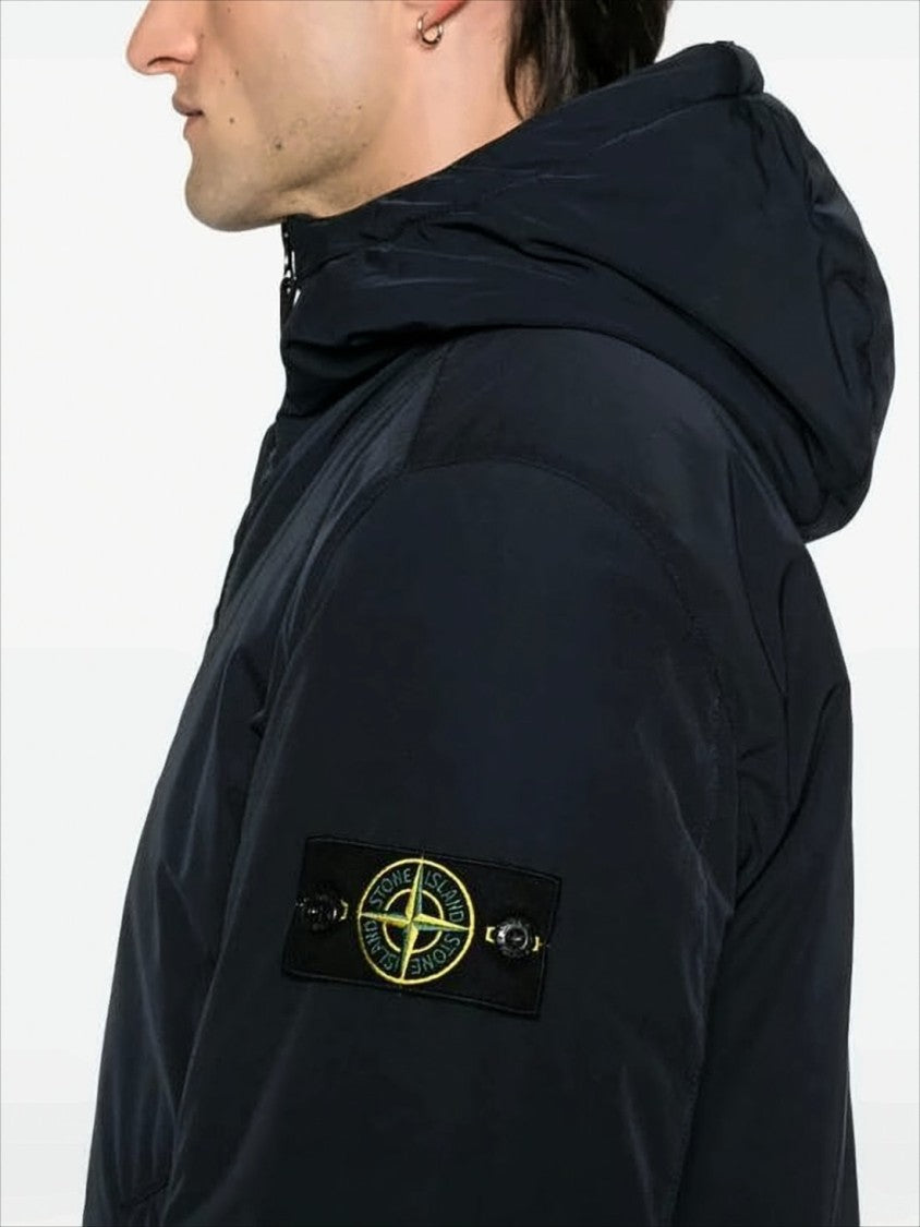 Stone Island Padded Hooded Jacket With Minimalist Design
