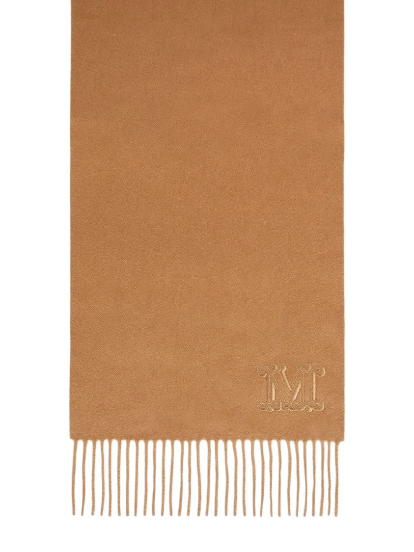 Max Mara Warm Camel Wsdalia Cashmere Fringed Scarf