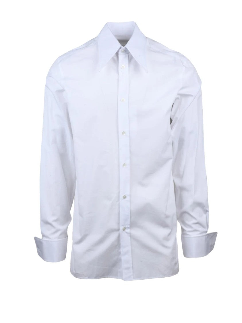 Maison Margiela White Cotton French-Cuff Shirt