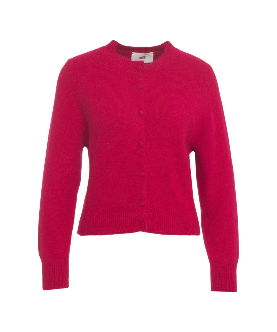 Solotre Wool Cardigan With Round Neckline