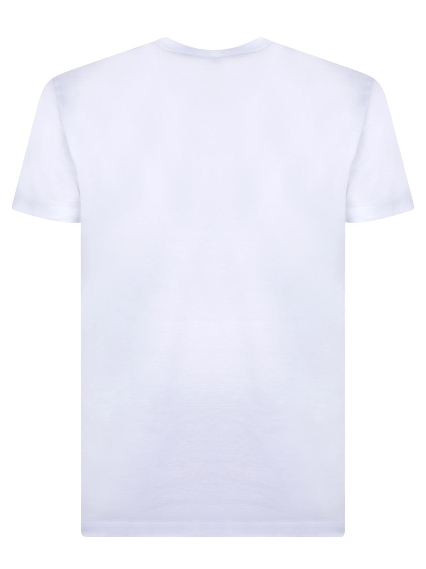 Dsquared2 Logo-Emblazoned White Cotton T-Shirt