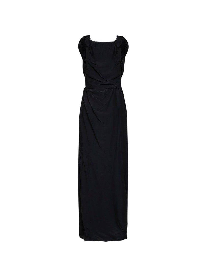 Vivienne Westwood Maxi Dress With Fitted Bodice And Ruched Details