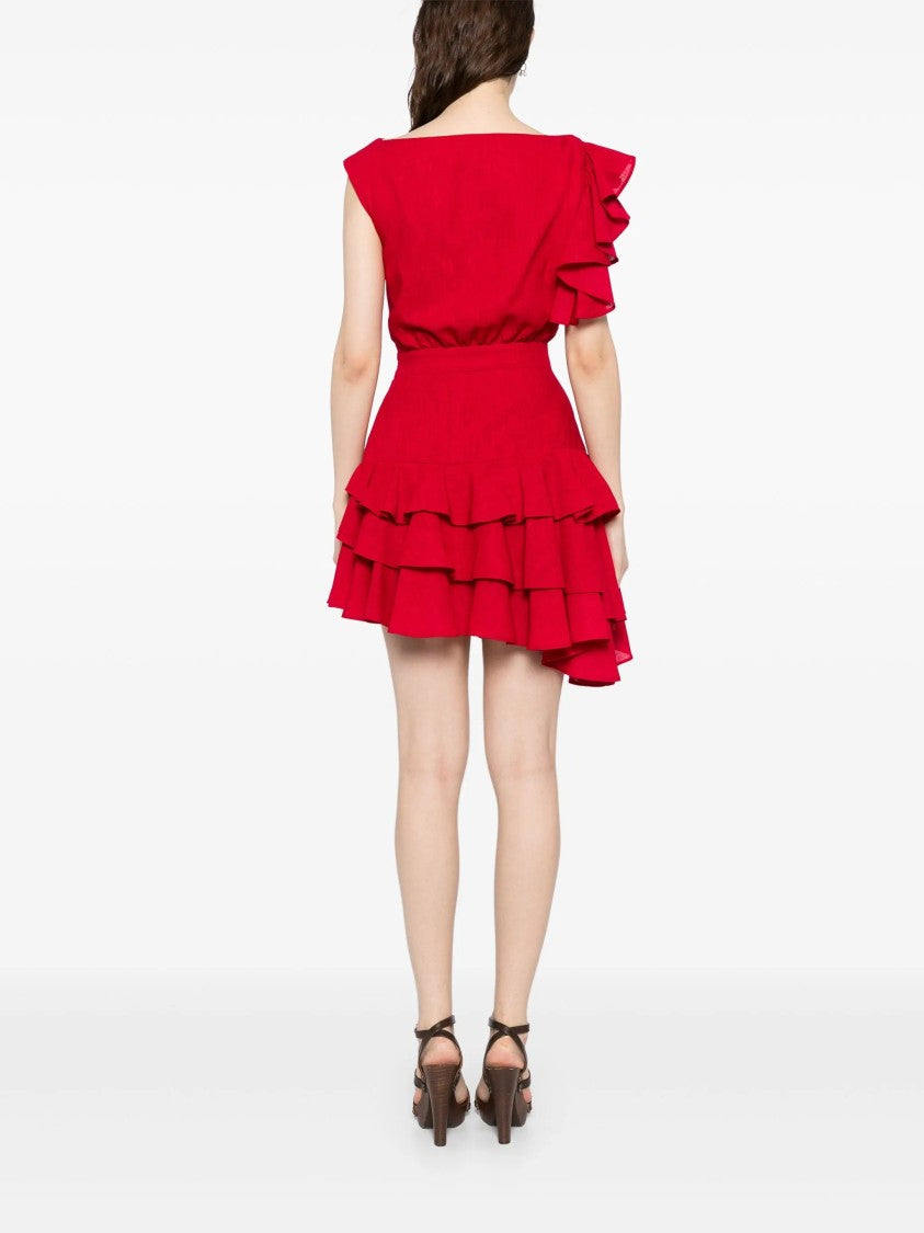 Saiid Kobeisy Linen Short Dress