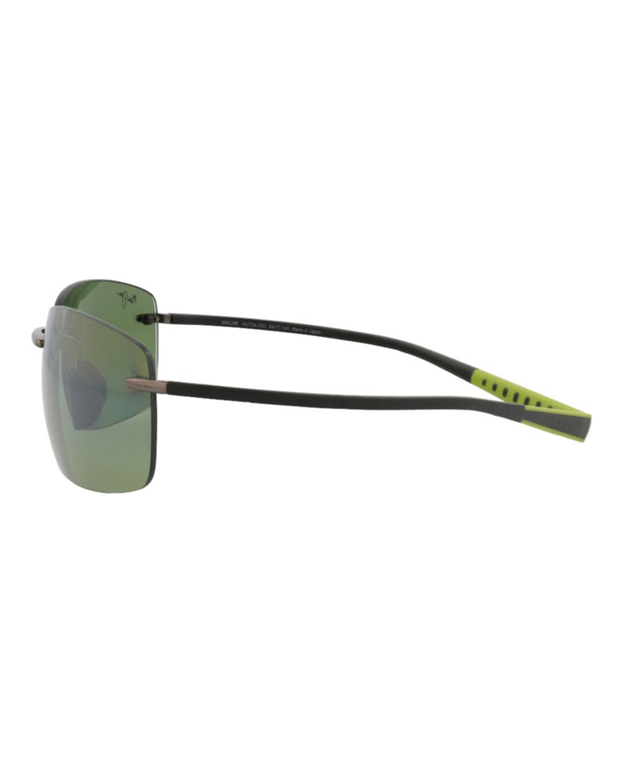Maui Jim Shield-Frame Titanium Sunglasses