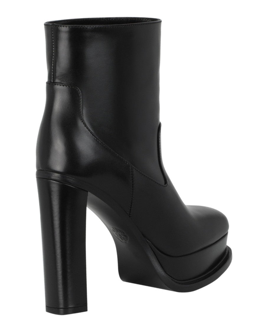 Alexander Mcqueen Leather Ankle Boots