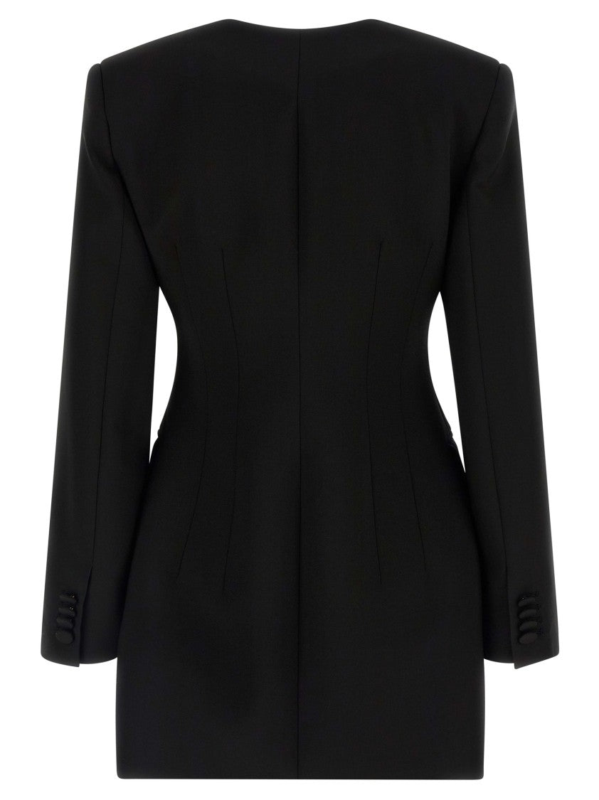 Giuseppe Di Morabito Double-Breasted Wool Canvas Blazer Dress