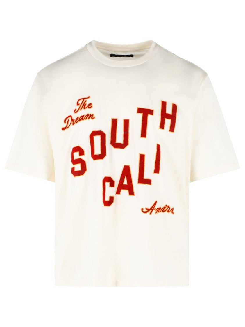 Amiri 'South Cali' Ivory Cotton T-Shirt
