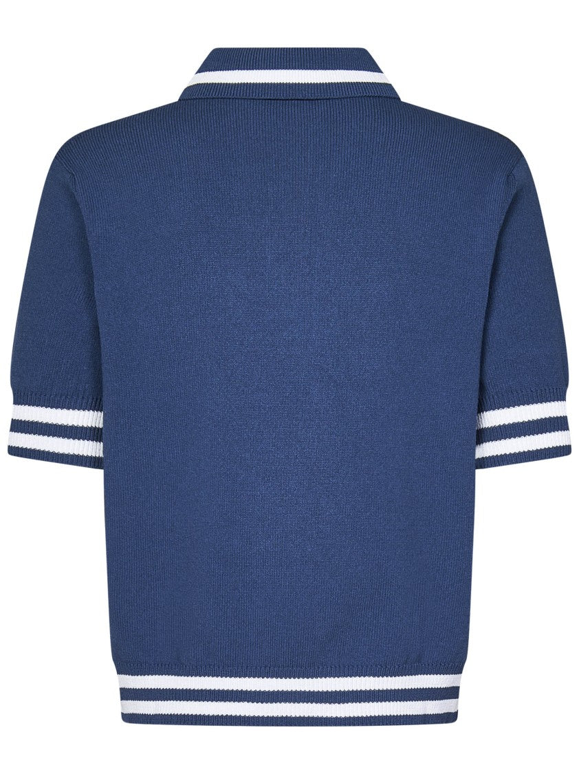 Balmain Short-Sleeved Dark Blue Polo Shirt