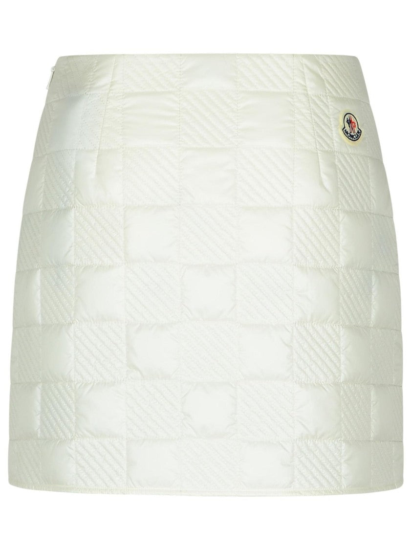 Moncler Cream Polyamide Miniskirt