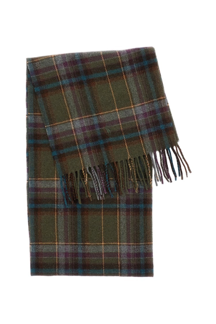 Polo Ralph Lauren Multicolor Tartan Wool Fringed Scarf