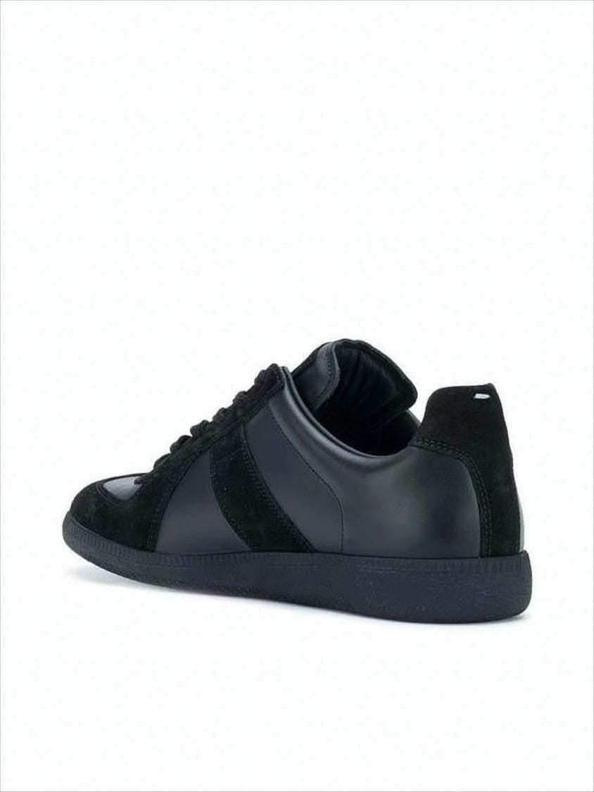 Maison Margiela Low-Top Black Calf Leather Sneakers
