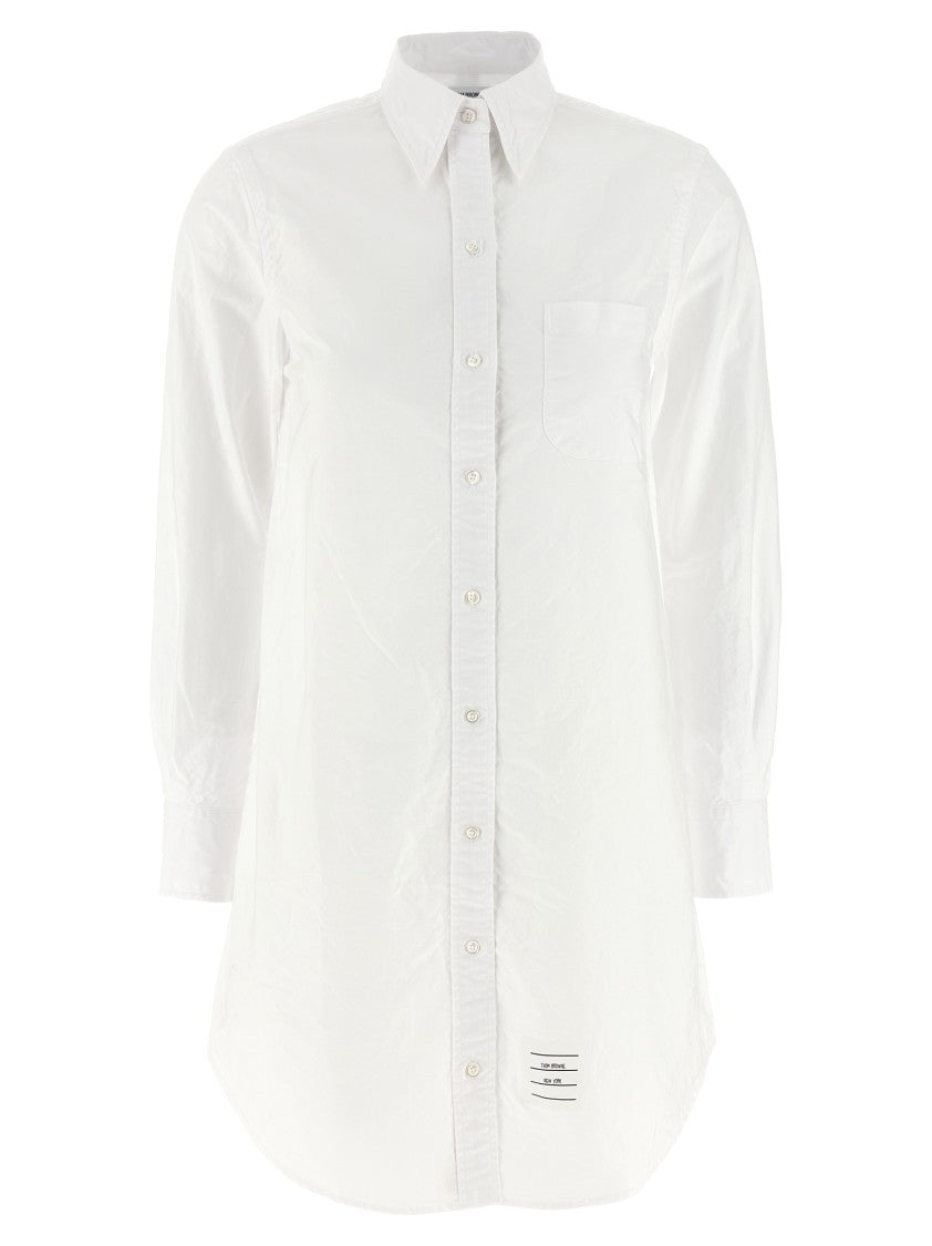 Thom Browne Oxford Cotton Mini Shirt Dress