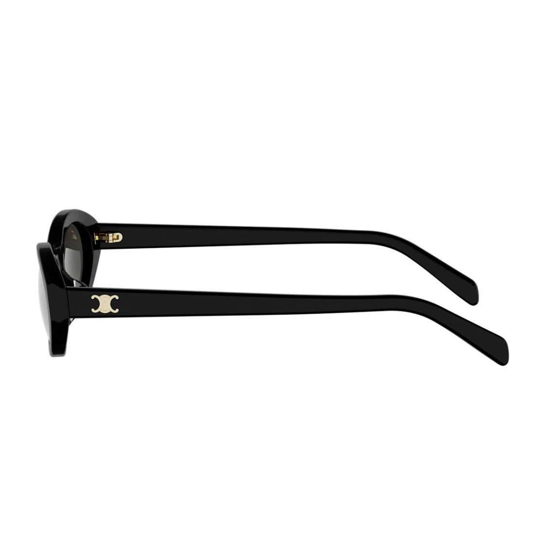 Thélios S.P.A Black Triomphe Recycled Acetate Oval Sunglasses