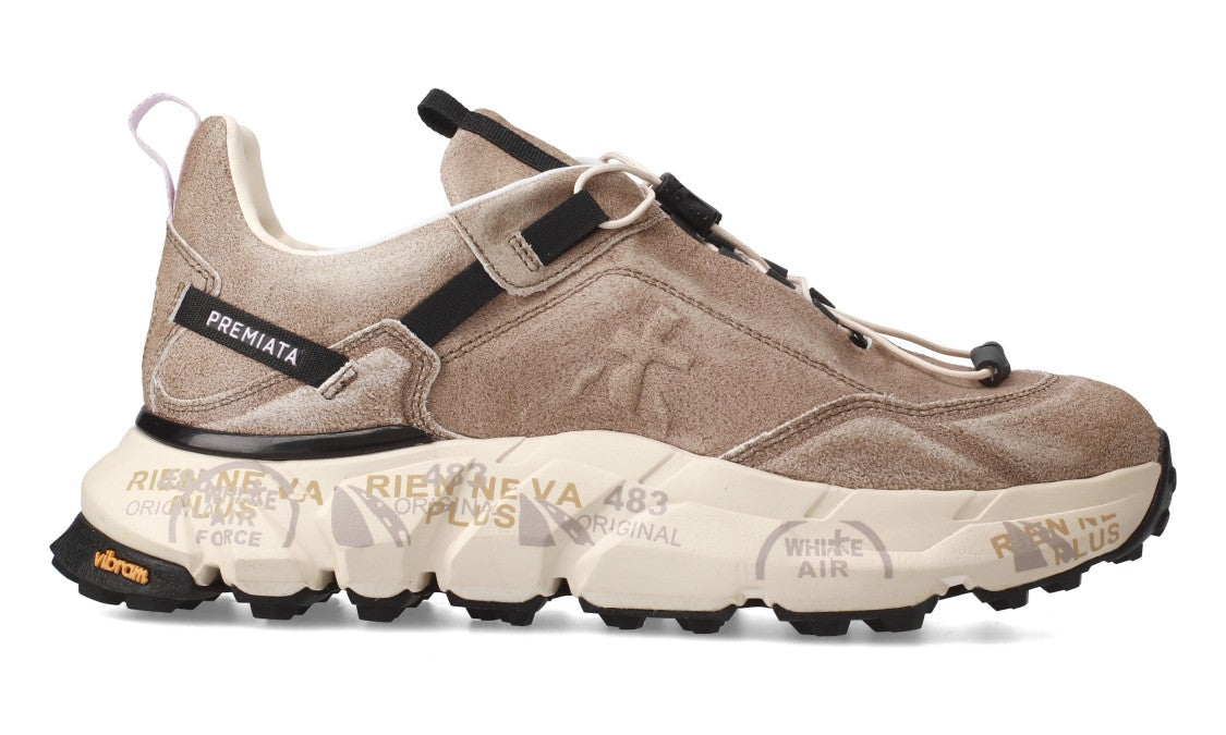 Premiata Chunky Sole Sneakers With Textured Upper