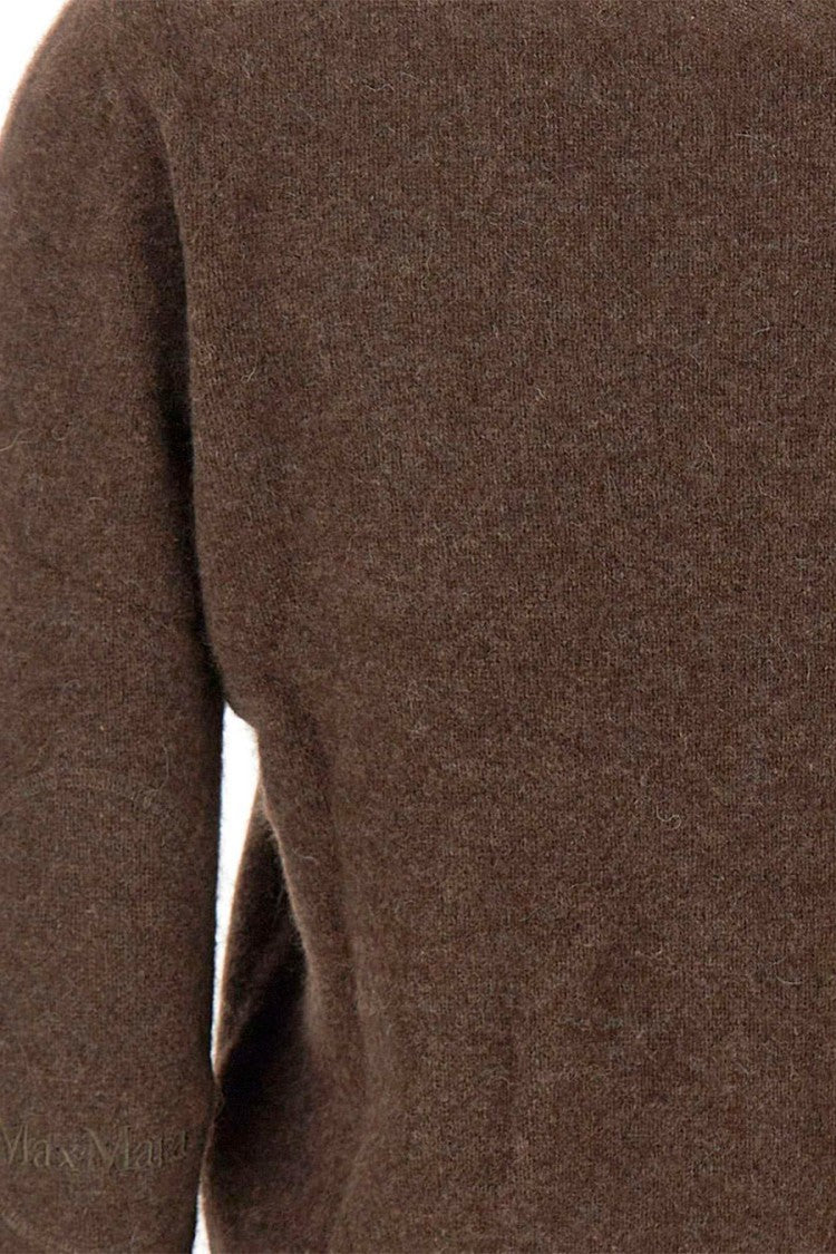 Max Mara Brown Smmvoliera Crew-Neck Yak Sweater