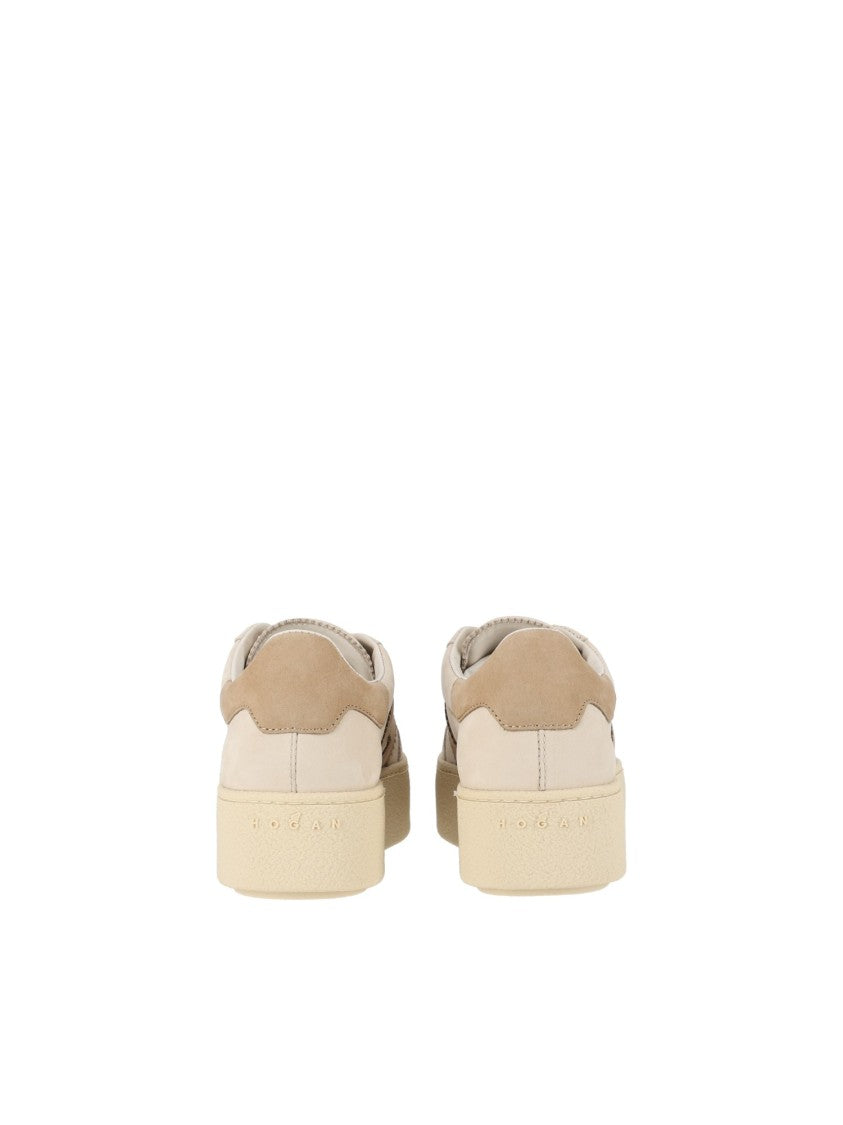 Hogan H698 Calfskin Suede Low-Top Sneakers