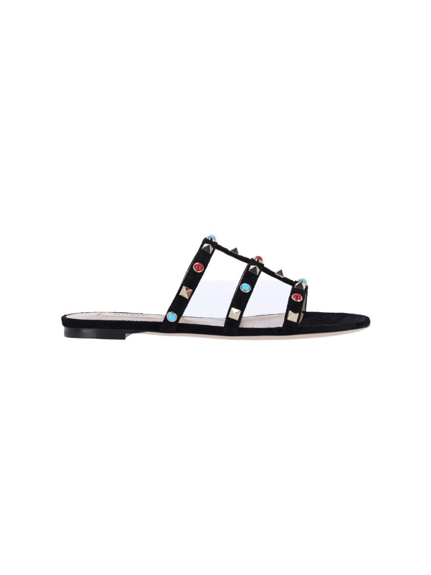 Valentino Garavani "Rockstud" Sandals – Black