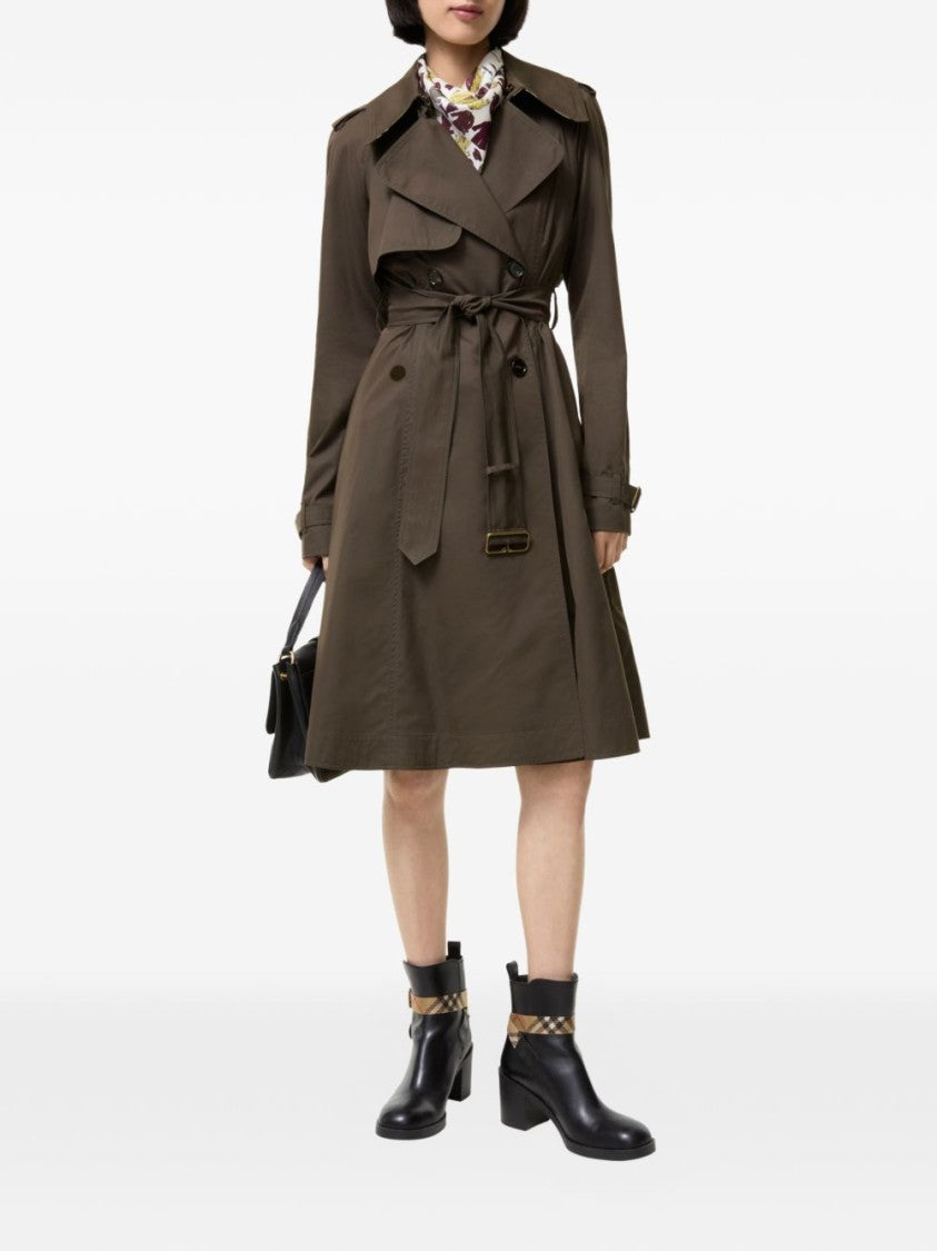 Burberry Wide Lapel Belted Double-Breasted Trench Coat