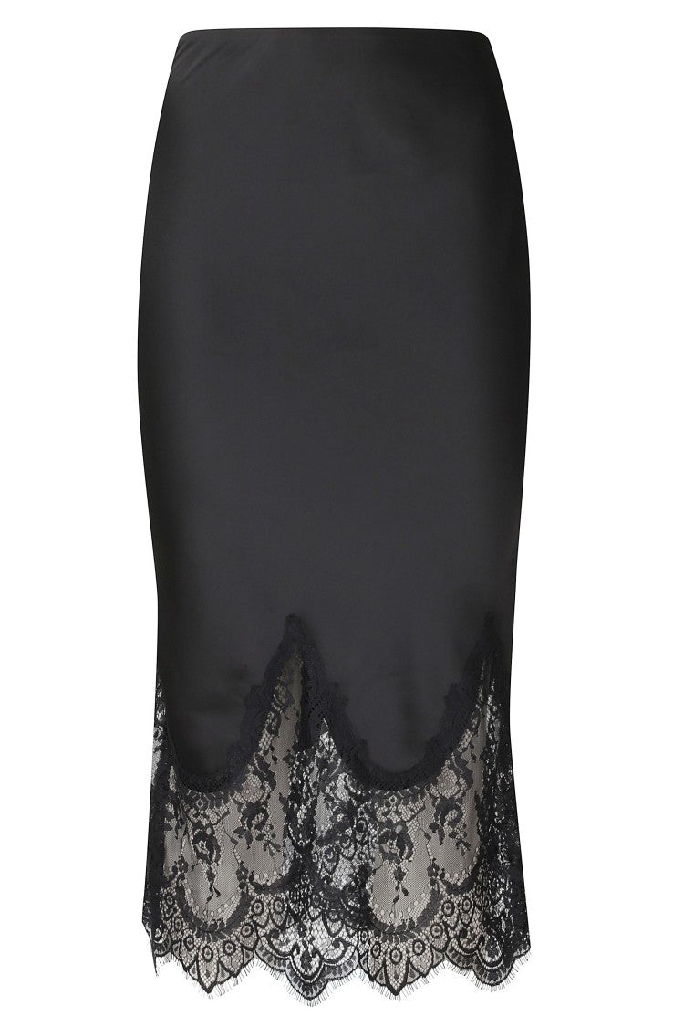 Norma Kamali Lace Hem Bias-Cut Slip