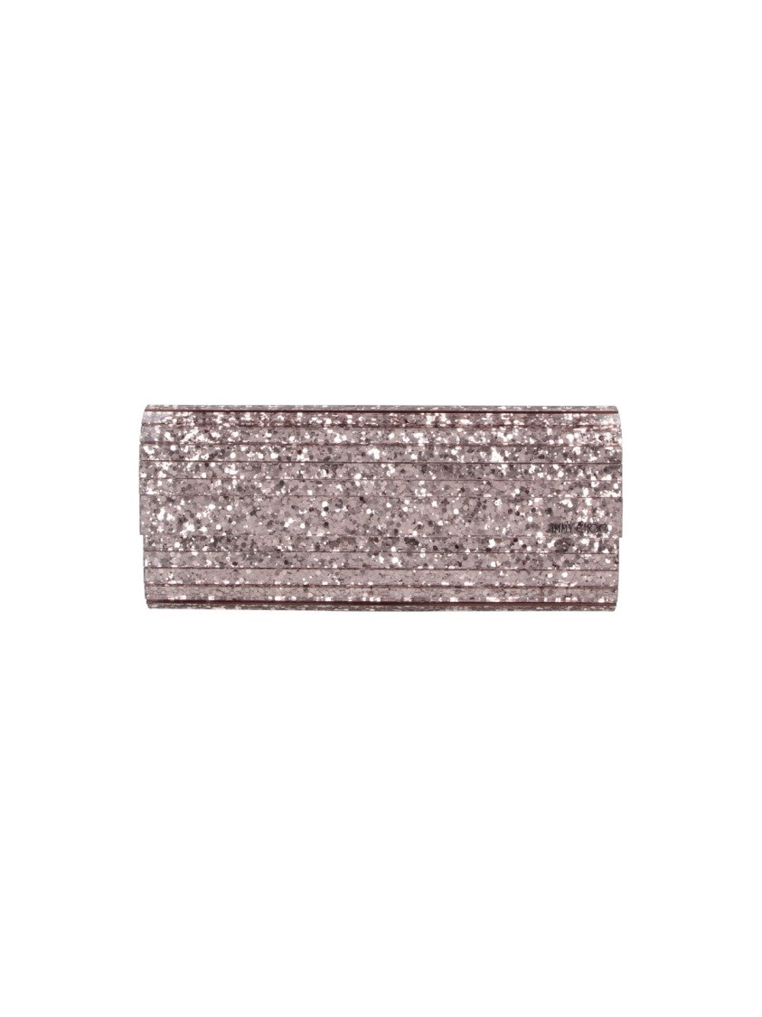 Jimmy Choo Pink Sweetie Acrylic Glitter Clutch