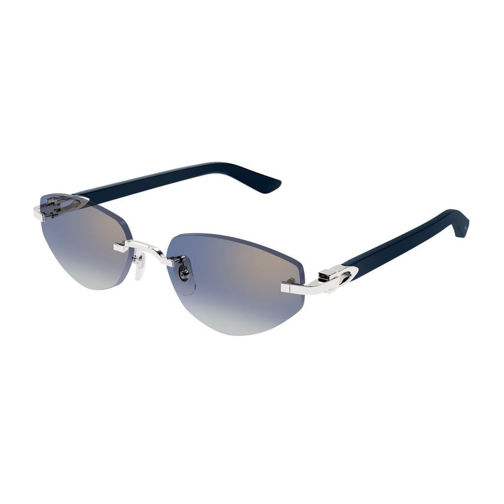 Cartier Ct0580s Décor C Allongé De Almond-Shaped Rimless Sunglasses