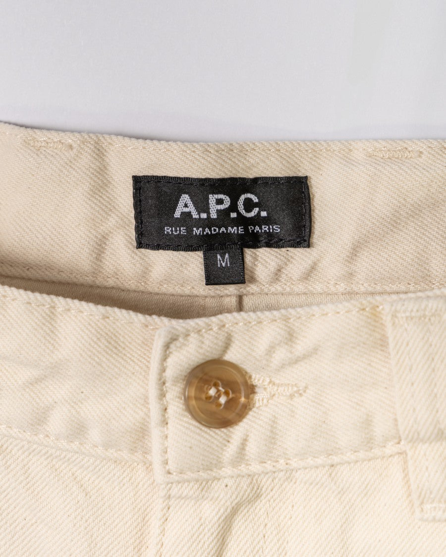 A.P.C. Beige Five-Pocket Shorts With Hammer Loop