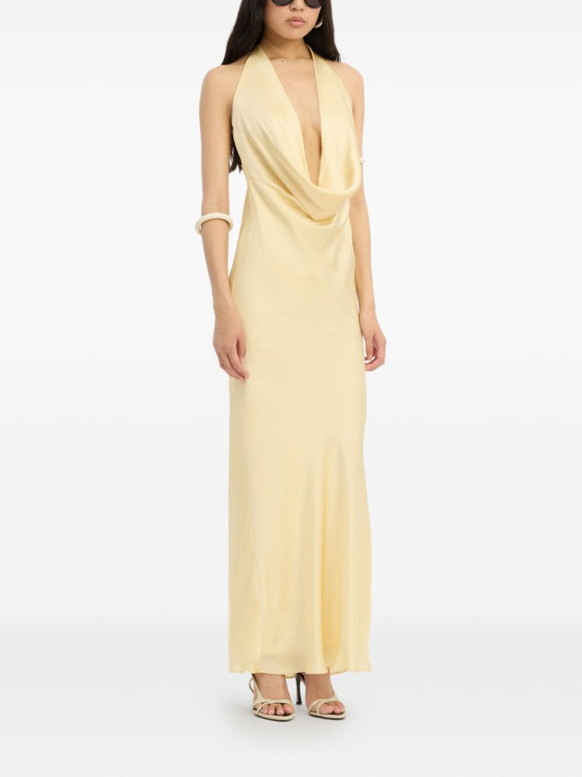 Rotate Halter Neck Cowl Neck Maxi Dress
