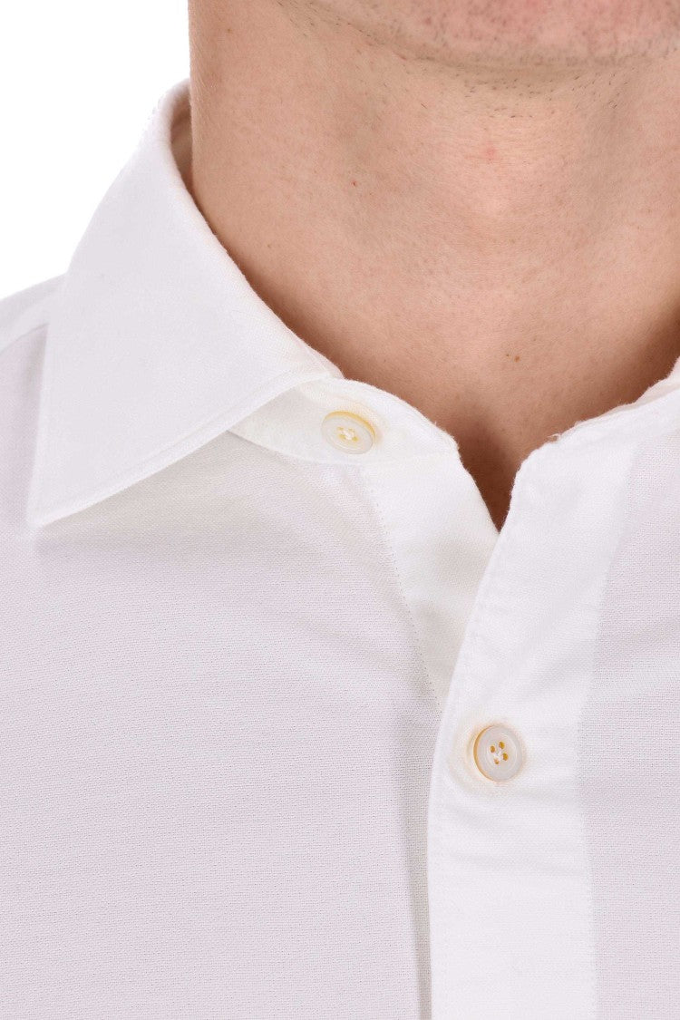 Finamore Gaeta Linea Cotton Chambray Tailored Shirt