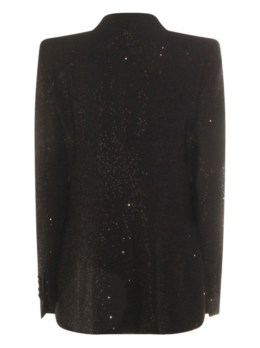 Tom Ford Structured Sequin-Detail Black Blazer