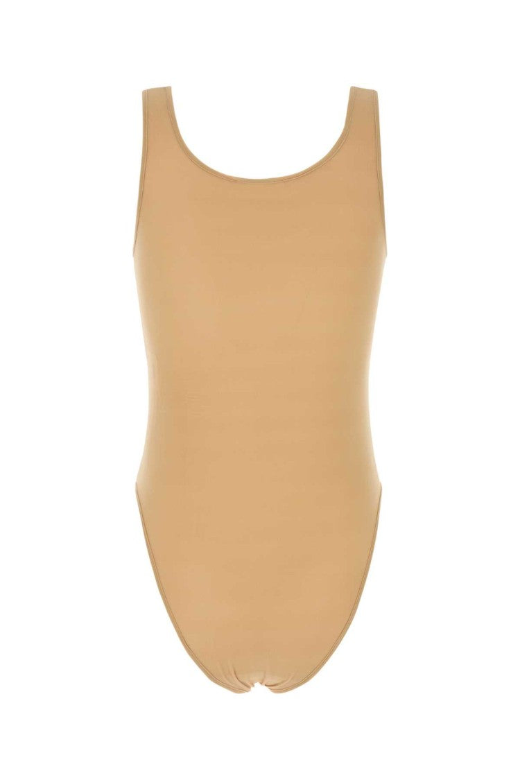 Magda Butrym Beige Stretch Cupro Bodysuit