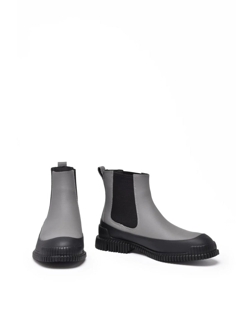 Camper Light Grey Leather Pix Boots